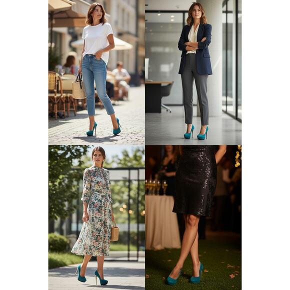 Giuseppe Zanotti Tricolor Suede Nana Platform Pumps. - Picture 2 of 11